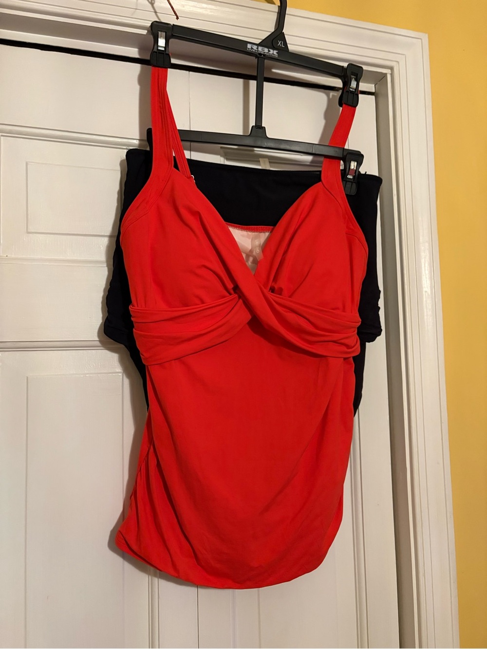 Lands' End Bright Red Twist-Front Camisole Tankini suit